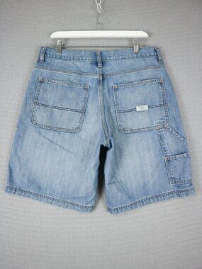 Gap Carpenter Light Washed Jean Shorts Jorts Baggy Mens 34W Vintage VTG